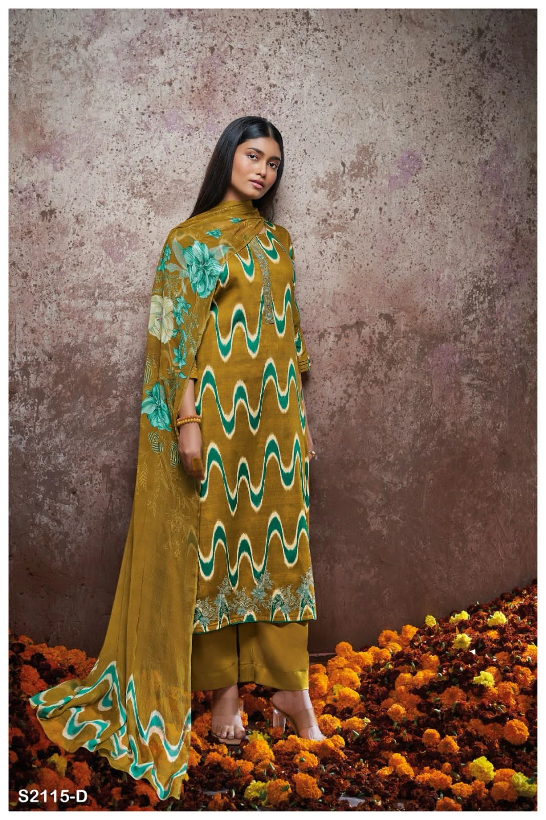 Ganga Sallie 2115 Premium Cotton Silk Printed Wholesale Fancy Salwar Suit Catalog — Wholesale Salwar Suits, Ganga wholesale from Surat - Gallery Image 2